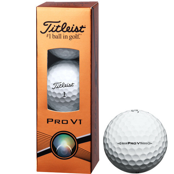 Bóng golf Titleist Pro V1 với thiết kế màu trắng truyền thống.