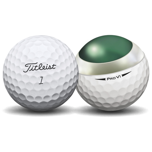 Bóng golf Titleist Pro V1 với thiết kế 352 điểm lõi tạo nên đường bay nhất quán.